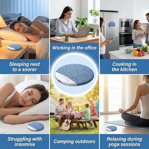 Ultra-Thin Bluetooth Pillow Speaker,Mini Portable Under Pillow Speaker with White Noise Timer Wireless Sleep Aid,Bone Conduction Sound Design for Side Sleepers,Private Stereo Sound for Adult&Kid,Pink thumbnail 5