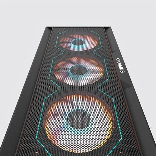 OKAMUS Gaming PC, i7 6700 CPU Up to 4.0GHz, RX 590 2304 SP 8GB DDR5 Graphics Card, 512 GB M.2, 16 GB RAM Pre-Built Computer, ARGB Fans x 4, Win 11 Home，WiFi 6 + BT 5.3, 400W PSU (RX 590+512GB+16GB) thumbnail 7