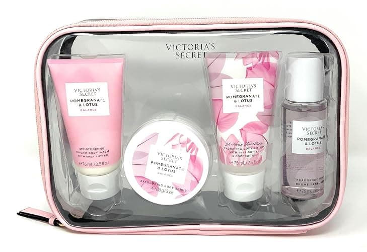Victoria's Secret Pomegranate & Lotus The Balance Starter Kit Gift Set Body Wash, Scrub, Lotion, Mist - Image 1