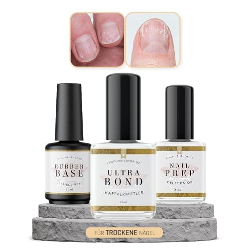 Primer HAFTUNGS-Set für TROCKENE/SPRÖDE Nägel für wenige Liftings mit Ultra Bond, Dehydrator & Perfect Flex für Kunstnägel · Lynis-Nailshop.de - Image 1