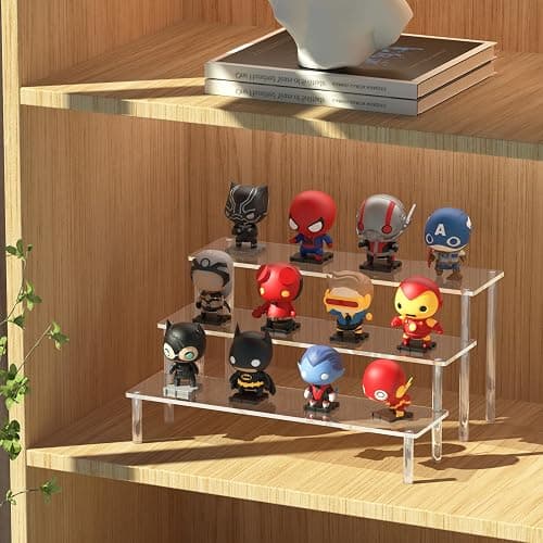 Aredpoook Acrylic 3 Tier Perfume Organizer Display, Cupcake Stand Holder, Large Shelf Risers for Figures, Dessert Shelves for Party, Riser Stand for Decoration and Organizer, Clear thumbnail 7