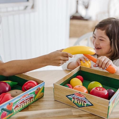 Melissa & Doug Play-Time Produce Fruit (9 pcs) and Vegetables (7 pcs) Realistic Play Food thumbnail 6