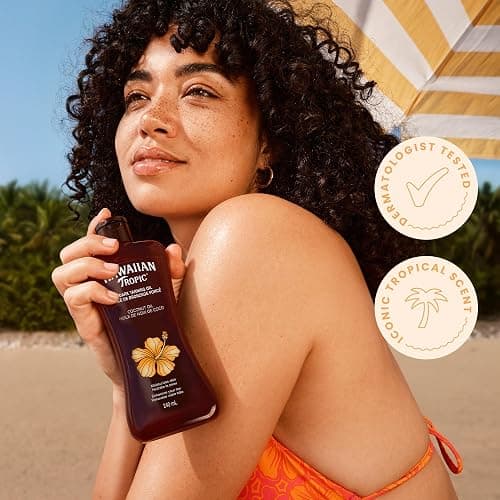 Hawaiian Tropic Dark Tanning Oil, 240mL | Moisturizing Body Oil, Tan Enhancer, Cocoa Butter Oil, Coconut Oil for Skin, 240mL thumbnail 6