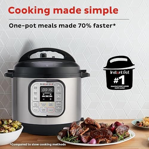 Instant Pot Duo 7-in-1 Mini Electric Pressure Cooker, Slow Rice Cooker, Steamer, Sauté, Yogurt Maker, Warmer & Sterilizer, Includes Free App with over 1900 Recipes, Stainless Steel, 3 Quart - 3 Quarts - 7 IN 1 thumbnail 5