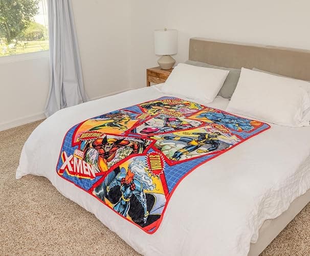 Marvel X-Men Character Cards Raschel Throw Blanket | Soft Polyester Cover for Sofa, Bed | 45 x 60 Inches thumbnail 9