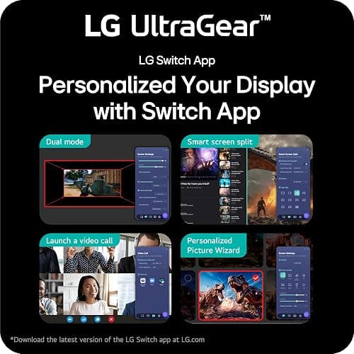 LG 24G411A-B 24-inch Ultragear Full HD (1920 x 1080) IPS Gaming Monitor, 144Hz (O/C), 1ms MBR, NVIDIA G-Sync Compatible, AMD FreeSync, HDR10, HDMI, DisplayPort, Slim Stand, Black thumbnail 6