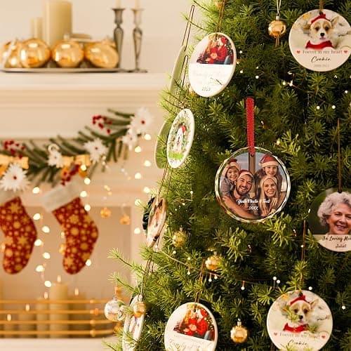 Bemaystar Personalized Crystal Christmas Ornaments with Photo,Custom Christmas Ornament,Wedding Gifts for Couples,Bridal Shower Gifts for Bride - Color2 thumbnail 7