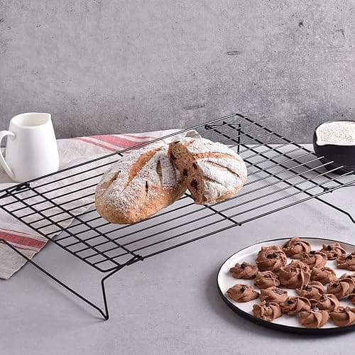 Cooling Rack, 3-Tier Stainless Steel Stackable Baking Cooking Cooling Racks for Cooling Roasting Grilling, Collapsible & Heavy Duty, Oven & Dishwasher Safe thumbnail 4