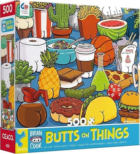 Ceaco - Brian Cook - Butts on Things - 500 Piece Jigsaw Puzzle - Image 1