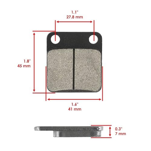 Caltric Brake Pads Compatible with Yamaha Raptor 350 YFM350 2004-2013 Front and Rear Brakes thumbnail 3