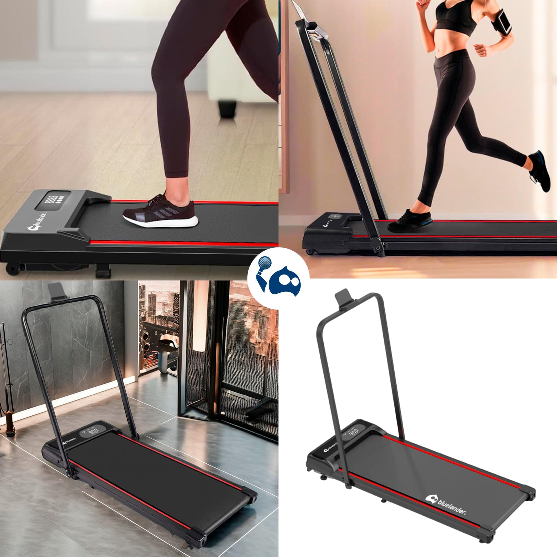 Bluelander Caminadora Electrica, Walking Pad con Asa, 100 * 48 * 120 cm, 110 V, Pantalla Digital, Caminadora Plegable, Portatil, Ideal para Oficina, Hogar, Cinta para Caminar (Walking Pad con Asa) thumbnail 6