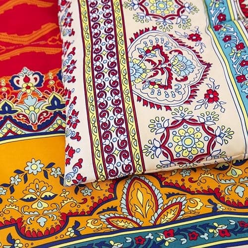 Goodidea Striped Bohemian Comforter Set Queen Size 3 Pieces Boho Hippie Geometric Bedding Set Soft Breathable Reversible Microfiber Boho Comforter with 2 Pillowcases(20"x26") thumbnail 5