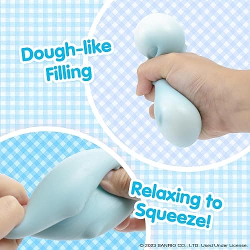 Hamee SquiSHU Sanrio Hello Kitty and Friends [Pull Stretchy Dough Fidget Squishy Sensory Toy] [Soft Squeeze Ball] [Hand Therapy Relaxing and Calming or Soothing] Gift for Kids, Adults - Tuxedosam thumbnail 5