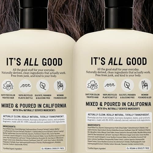 California Naturals Vanilla Bloom Shampoo & Conditioner Set, Natural, Vegan, Cruelty, Silicone, Paraben, and Sulfate Free Shampoo, All Hair Types, 20 Fl Oz (Pack of 2) thumbnail 8
