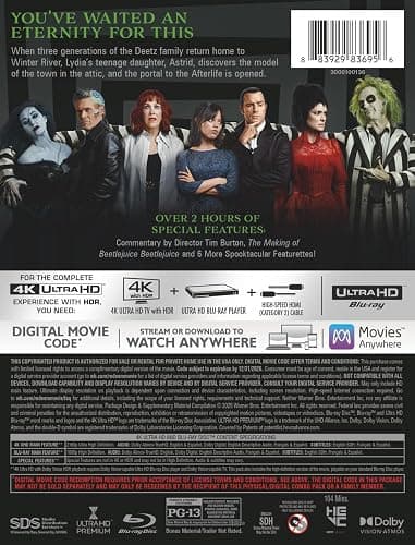 Beetlejuice Beetlejuice Steelbook (4K Ultra HD + Blu-ray + Digital) thumbnail 3