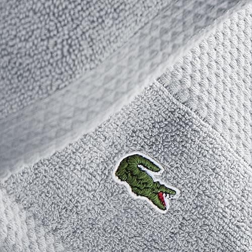 Lacoste Heritage 100% Supima Cotton Bath Sheet, White, 35" x 70" – Highly Absorbent & Quick Drying, Premium Super Soft Bath Towel, Bathroom Essential, Gift for All Occasions, Machine Washable thumbnail 4