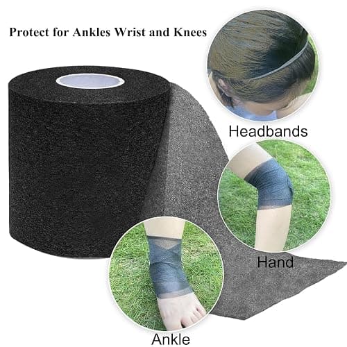 ADMITRY Pre Wrap Tape Athletic,3 Rolls X 22 Yards Beige Prewrap Headbands for Hair,Foam Underwrap Sports Wrap thumbnail 5