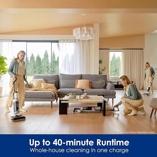 Tineco Floor ONE Stretch S6 Cordless Wet Dry Vacuum Cleaner, 180°Lay-Flat Smart Vacuum Mop, 40 Minutes Long Runtime 158℉ Flashdry Self-Cleaning, Dual-Sided Edge Cleaning Lightweight Floor Cleaner thumbnail 2