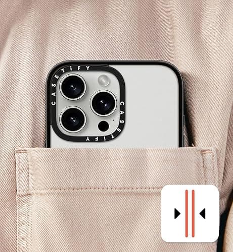 CASETiFY Compact iPhone 16 Case [4 ft. 2X Military Grade Drop Protection/Slim/Lightweight] - Rabbit Ribbon - Clear Black thumbnail 4
