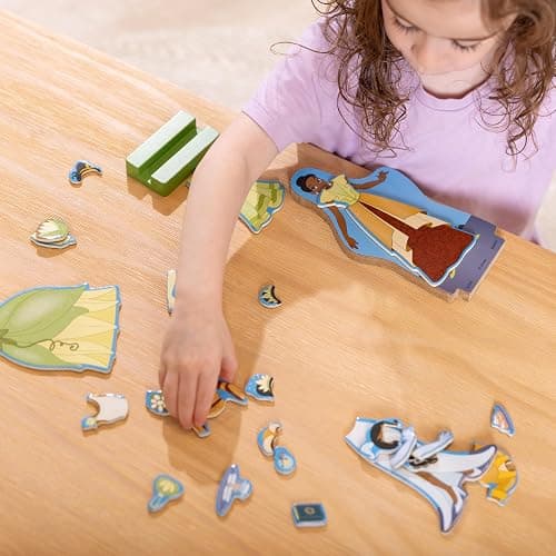 Melissa & Doug Disney Princess Tiana Magnetic Dress-Up Wooden Doll Pretend Play Set (30+ pcs) - FSC Certified thumbnail 5