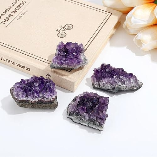 Amethyst crystal cluster rock gemstone thumbnail 2