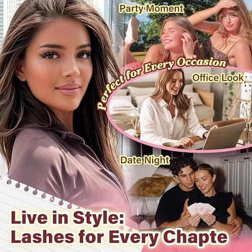 NYCAAR Fairy Lash Clusters Kit Spiky Manga Lash Clusters D Curl 144Pcs 8-18mm Lash Extension Kit Wispy Invisible Band Lashes Kit with Bond and Seal,Applicators DIY at Home(Fairy) thumbnail 7