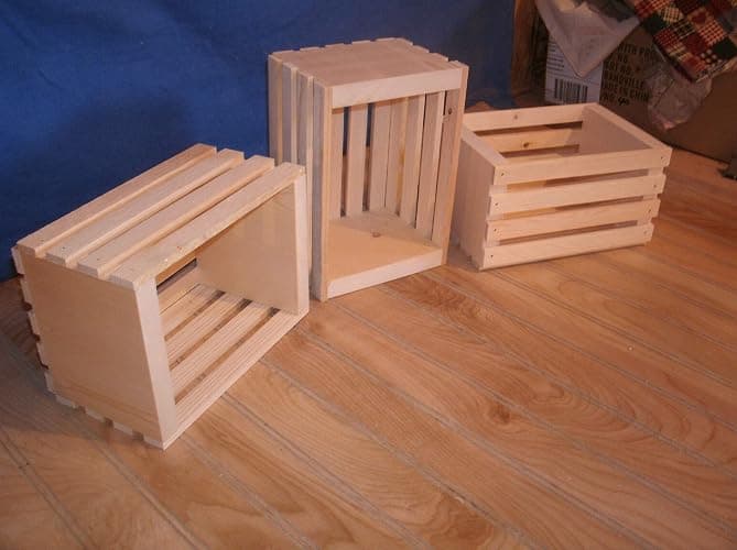8" wooden crate storage crate centerpiece crate crate decor wooden crate wood crate handmade wood crate wedding decor crate thumbnail 4