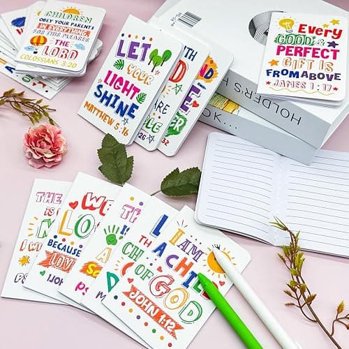 24Pcs Bible Verse Notepads,Mini Religious Pocket Notebooks Motivational Christian Small Inspirational Notepads Journals Gift Bulk Prizes for Kids Teacher School Home Travel Supplies (Bible White) thumbnail 2