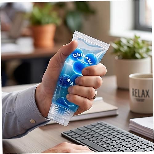 Suxdlan Squeeze Fidget Toys, Toothpaste Soft Slow Rising Squish Toy, Blue | Cute Toothpaste Design, Portable Size, Soft Feel, Ideal for Office, Home, Travel Stress Relief thumbnail 2