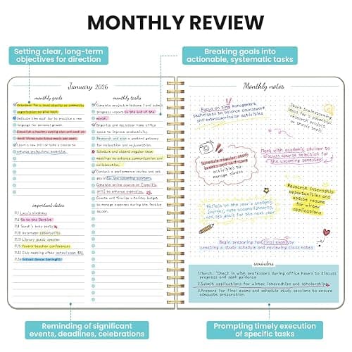 Monthly Planner 2026-2027, 2 Year Months Calendar Planner 2026-2027, Runs from January 2026 - December 2027, 7" x 10", 24 Months, Perfect for School Office Home Planning - Green thumbnail 4