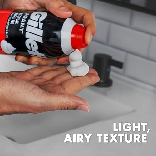 Gillette Foamy Classic Shave Foam for Men, Protection Against Shaving Irritation, Quick and Smooth Shave, shaving cream, 14.9 Oz thumbnail 3