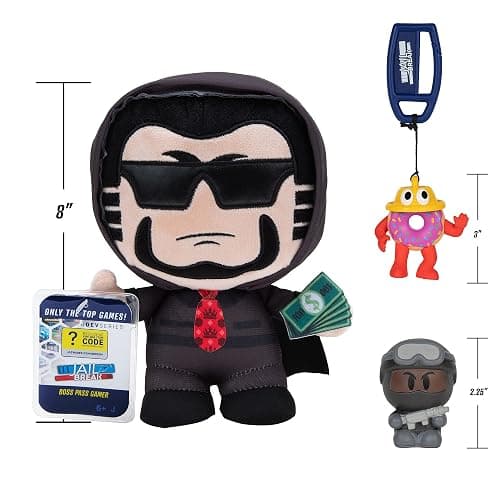 DevSeries Jailbreak Collector Bundle - Three Exclusive Virtual Item Codes with Boss Pass Gamer Plush, SWAT Pass Gamer Squooshems, and Mr. Donut Hanger thumbnail 2