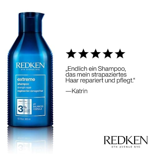 Redken | Pflegeset für sprödes und geschädigtes Haar, Anti Haarbruch, Mit Interlock Protein Network, Extreme Shampoo 300 ml & Conditioner 300 ml thumbnail 5