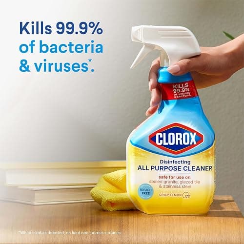 Clorox Disinfecting All-Purpose Cleaner 32 Oz and Disinfecting Bathroom Cleaner, Household Essentials, 30 Oz, Pack of 3 thumbnail 5