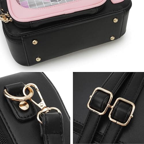 ENJOININ Retro TV Shaped Ita Bag Backpack Small Pin Display Bag with Inserts Cute Ita Crossbody Bag for Enamel Pins Display thumbnail 7