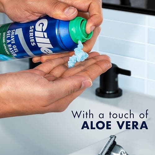 Gillette Series 3X Action Shave Gel, Sensitive Twin Pack, 7 Oz (Pack of 2) thumbnail 3