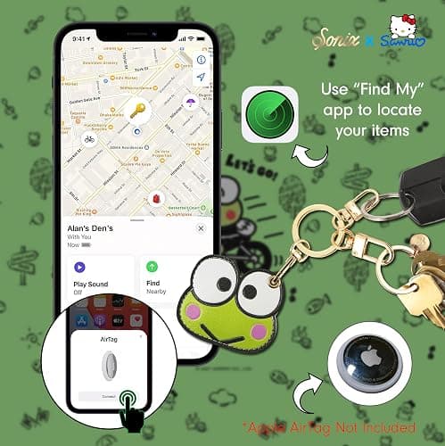 Sonix x Sanrio Character Keychain Case Compatible with Apple AirTag | Protective Cover Keychain Case for AirTag | Keroppi thumbnail 3