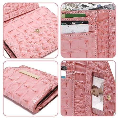 Makcr Joacbv Crocodile Small Wallets Short Vintage Leather Credit Card Holder Luxury Clutch Mini Coin Purse for Women thumbnail 7