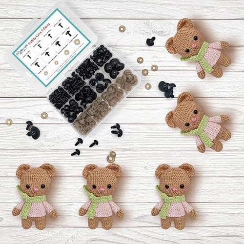 260PCS Plastic Safety Eyes with Washers, 6-18 mm, 8 Sizes Safety Eyes for Crochet Crafts, DIY Crafts, Stuffed Animals DIY Halloween Decorations thumbnail 9