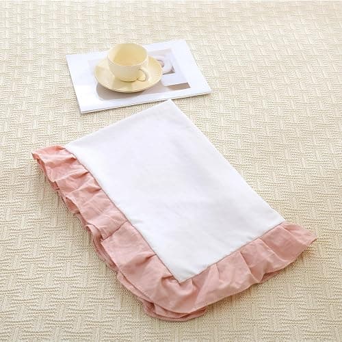 Merryword Pink Body Pillow Cover 20x54inches White and Pink Reversible Long Pillowcase Ruffled Body Pillowcases Cute Pillowcase Pillow Sham (1 Body, White Pink) thumbnail 6
