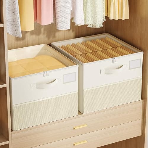 Plus Size 2 Pack Shoe Organizer for Closet, Foldable Shoe Storage Box | 16–24 Pair Shoe Storage for Sneakers, Boots & Heels with Adjustable Dividers, Clear Cover & Space Saving Closet Storage thumbnail 8
