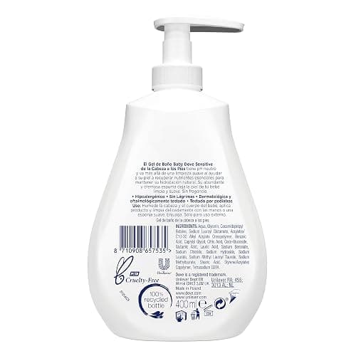 Dove Baby Sensitive Moisture Head to Toe Wash, 400ml thumbnail 3