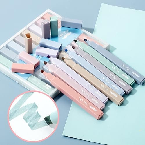 Mr. Pen- Aesthetic Highlighters No Bleed, 8 Pack, Morandi Colors, Chisel Tip, Cute Highlighters Assorted Colors for Journaling, Highlighting, Underlining, Fast Dry, Back to School Supplies thumbnail 4