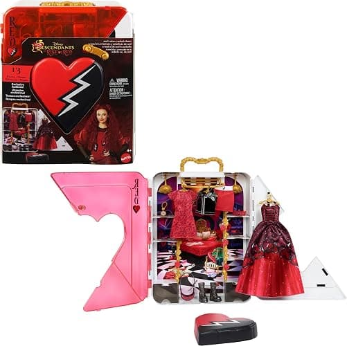 Mattel Disney Descendants: The Rise of Red Closet Playset with Exclusive Doll Clothes & Accessories, Red’s Rise & Rebel Toy Closet - Image 1