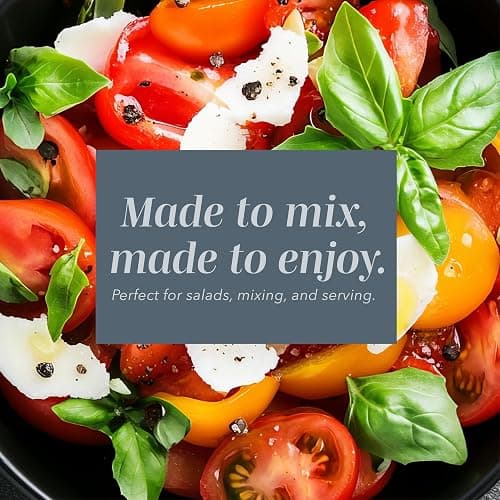 COOK WITH COLOR Mixing Bowls with Lids - 12 Piece Plastic Nesting Bowls Set includes 6 Prep Bowls and 6 Lids, Non Slip Bottom and Embossed Design - Microwave Safe (Blue) thumbnail 6