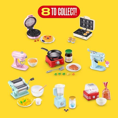 Mini Brands Really Works Magic Cook Kitchen Capsule Series 1 Waffle Maker & Blender Set by ZURU, Capsules of Miniature Real Working Kitchen Appliances, Non-Edible Collectible Toy Mystery Capsule thumbnail 4