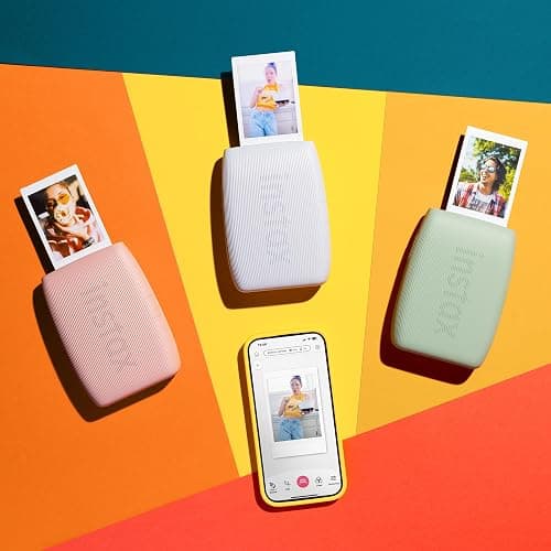 Fujifilm Instax mini Link 3 Clay White - Mini Stampante per Smartphone, Stampa ad Alta Velocità, Effetti AR 3D Integrati, Modalità Click to Collage, Dimensioni Immagine 62 x 46 mm - Clay White - Standard thumbnail 5