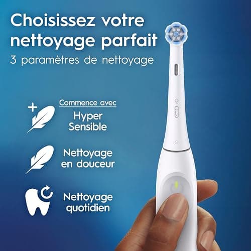 Oral-B iO2 Electric Toothbrush, for an Easy Switch to Electric, White, iO Series 2 Starter Kit with 1 Toothbrush and 2 Brush Heads thumbnail 14
