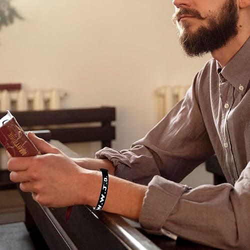 SKYFUN WWJD Bracelets Webbing What Would Jesus Do Bracelet for Men Women Adjustable Christian Woven Wristbands Bulk Religious Jewelry Accessories Gifts thumbnail 4