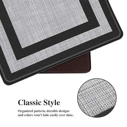 Mattitude Kitchen Mats Set of 2,Cushioned Anti-Fatigue Non-Skid Rug Sets | Ergonomic Comfort PVC Kitchen Mats for Floor,Standing Mat for Kitchen,Floor,Office,Sink,Laundry, Black Frame thumbnail 3